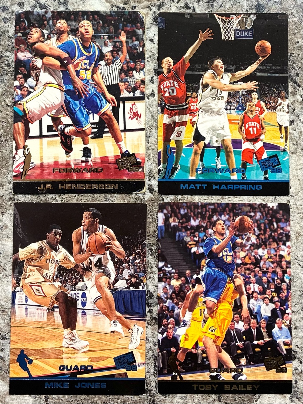 1998 Press Pass Basketball Cards - Set of 4